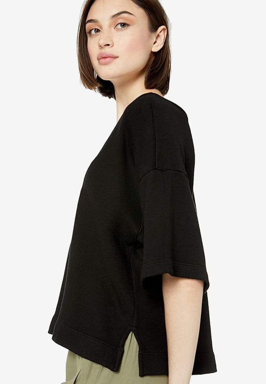 French Terry Easy V-Neck T-Shirt