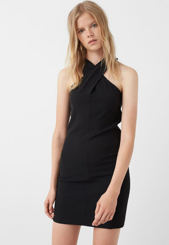 Cutout Faux Fur Dress