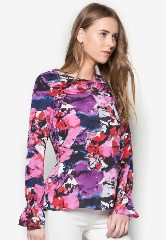 Purple Women Shirt Long Sleeve