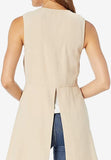 Sleevelezs High-Low Peplum Vest