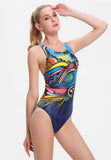 One-piece Bikini Blue Set